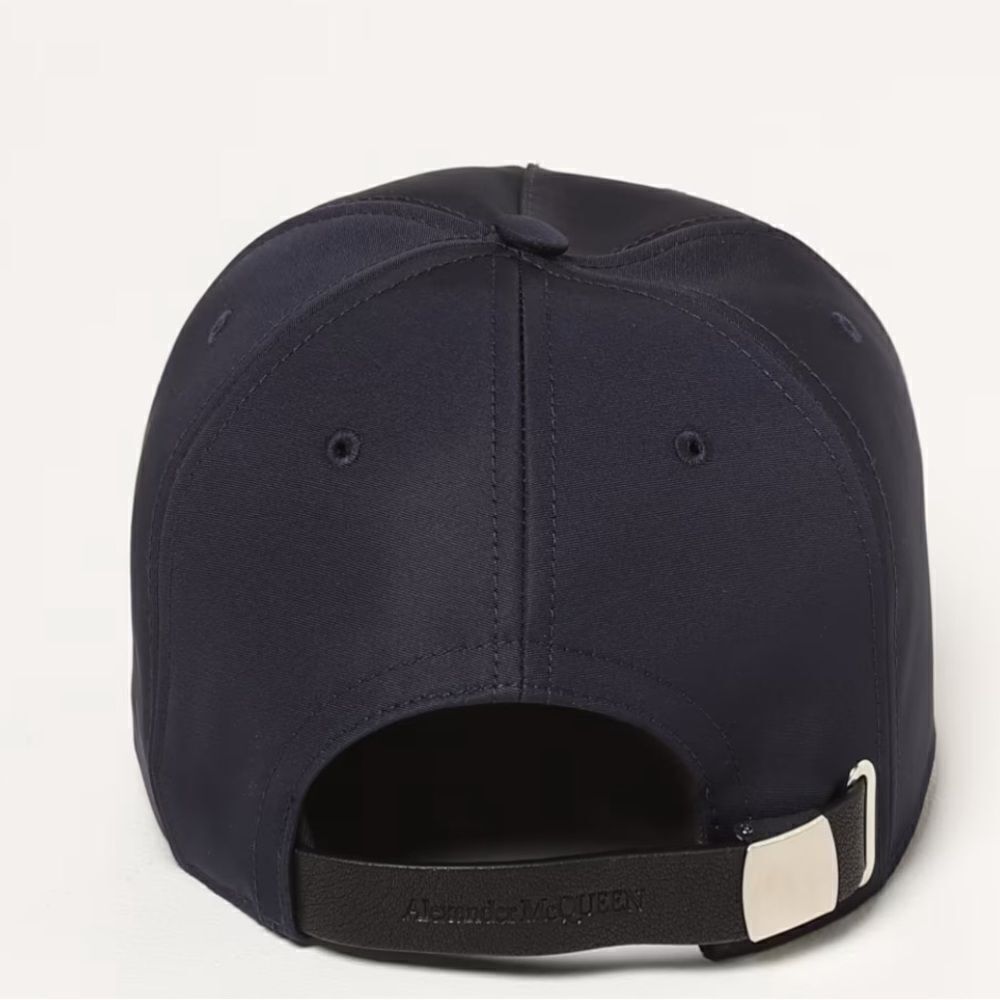 Alexander McQueen Mens Signature Baseball Cap Large Navy & Blue - NWT $410 - Picture 4 of 7
